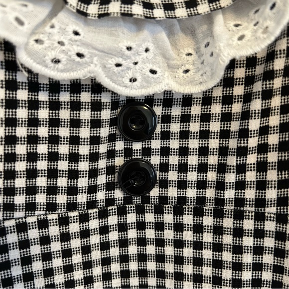 Vintage Gingham Coastal Cowgirl Cottagecore Ruffle Mini Dress Women’s Size Small - Picture 9 of 11